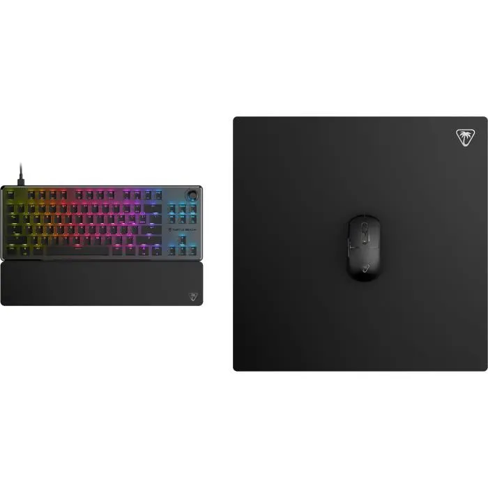 Turtle Beach SenseCore Square - Tapis de souris gamer, surface micro-tissée pour équilibre vitesse/contrôle, confortable