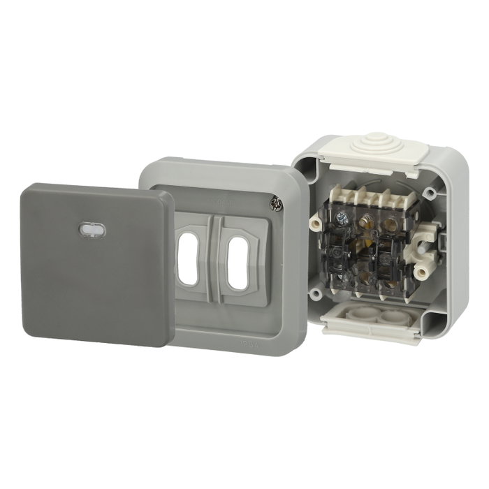 WOLFPACK LINEA PROFESIONAL Bouton poussoir avec couvercle et voyant lumineux