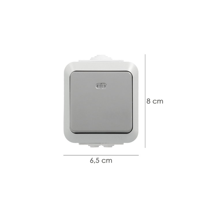 WOLFPACK LINEA PROFESIONAL Bouton poussoir avec couvercle et voyant lumineux