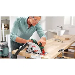 Bosch Scie Circulaire PKS 55A 1200W 160mm avec Boîtier CleanSystem, Lame SpeedLine Wood, Coupe à 55mm, 0603501000