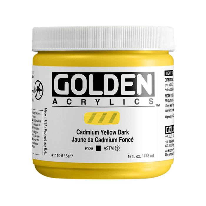 Golden Jaune Cadmium Foncé Heavy Body 473 ml Golden Jaune Cadmium Foncé Heavy Body 473 ml
