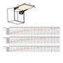 Emuca Compas pour portes relevables Altius Lift, Relevable 1100-2900 (medium=M), Acier et plastique, Blanc