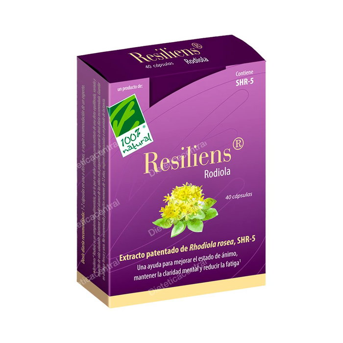 Cien Por Cien Natural Resiliens Rodiola 40 gélules - Complément alimentaire stress Cien Por Cien Natural Resiliens Rodiola 40 gélules - Complément alimentaire stress