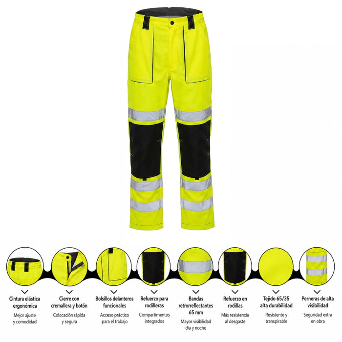 WOLFPACK LINEA PROFESIONAL Pantalon de haute visibilité Taille L