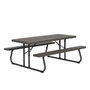 Color Baby - Table de pique-nique pliable marron 183x145x74 cm, en plastique et acier, pour adultes et enfants (dès 3 ans)