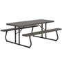 Color Baby - Table de pique-nique pliable marron 183x145x74 cm, en plastique et acier, pour adultes et enfants (dès 3 ans)