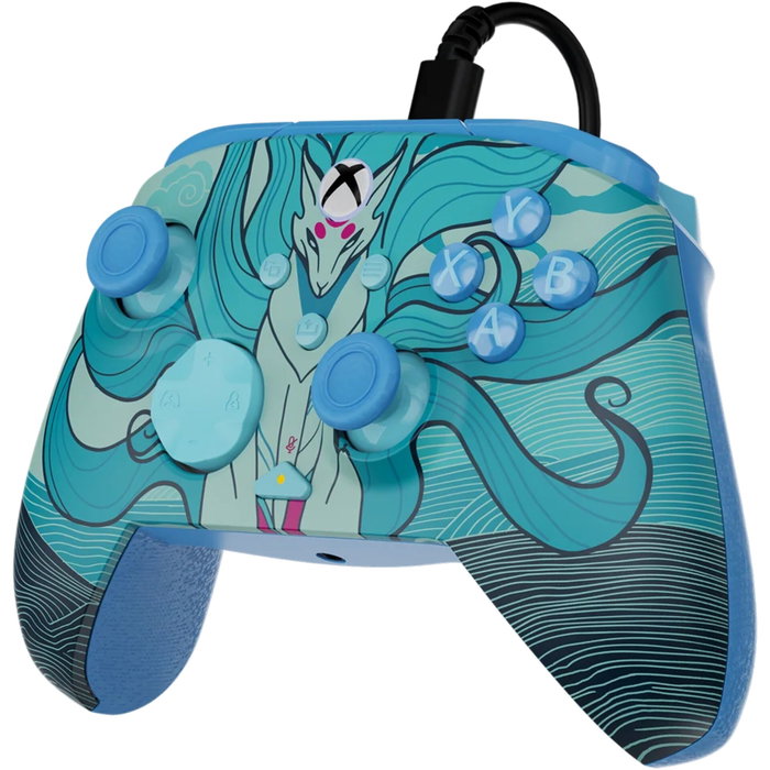 Turtle Beach Rematch Advanced Blue Kitsune - Manette de jeu filaire pour Xbox et PC