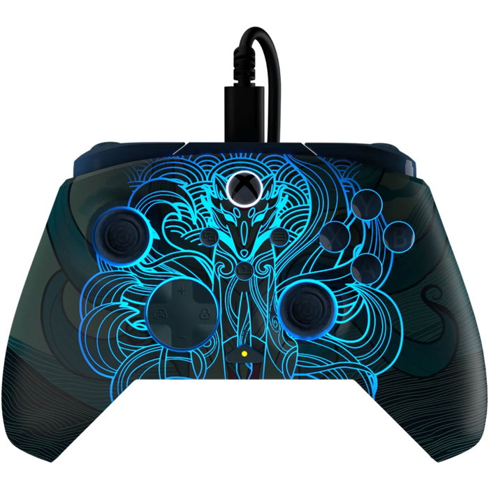 Turtle Beach Rematch Advanced Blue Kitsune - Manette de jeu filaire pour Xbox et PC