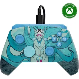 Turtle Beach Manette de jeu Rematch Advanced Xbox - Édition Blue Kitsune Filaire avec rétroéclairage bleu et design de renard - Compatible PC et application Control Hub