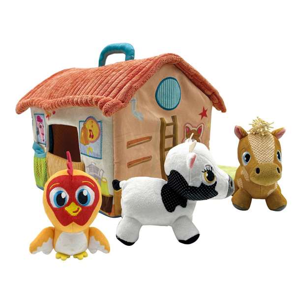 Bandai Mon premier Zenon Musical - Ferme d'éveil en peluche avec différentes textures et lumières - Mallette 22.5x25x21 cm Bandai Mon premier Zenon Musical - Ferme d'éveil en peluche avec différentes textures et lumières - Mallette 22.5x25x21 cm