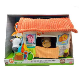 Bandai Mon premier Zenon Musical - Ferme d'éveil en peluche avec différentes textures et lumières - Mallette 22.5x25x21 cm