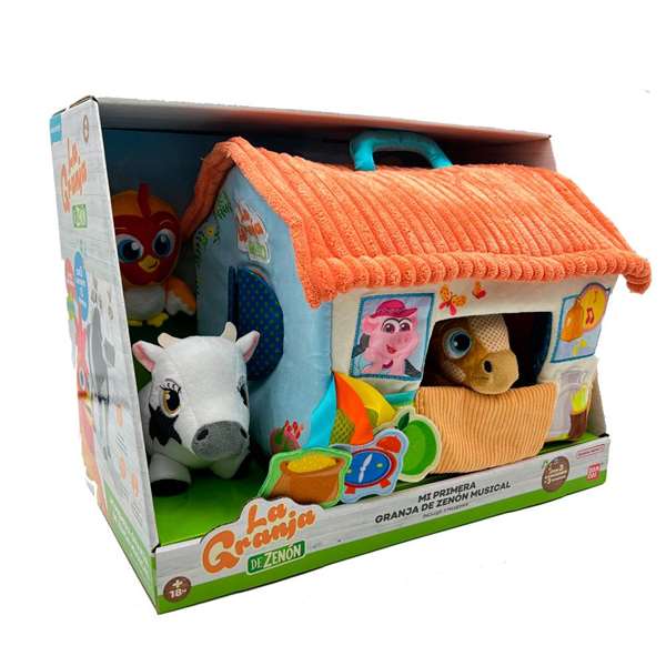 Bandai Mon premier Zenon Musical - Ferme d'éveil en peluche avec différentes textures et lumières - Mallette 22.5x25x21 cm Bandai Mon premier Zenon Musical - Ferme d'éveil en peluche avec différentes textures et lumières - Mallette 22.5x25x21 cm