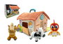 Bandai Mon premier Zenon Musical - Ferme d'éveil en peluche avec différentes textures et lumières - Mallette 22.5x25x21 cm