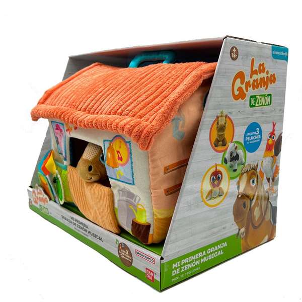 Bandai Mon premier Zenon Musical - Ferme d'éveil en peluche avec différentes textures et lumières - Mallette 22.5x25x21 cm Bandai Mon premier Zenon Musical - Ferme d'éveil en peluche avec différentes textures et lumières - Mallette 22.5x25x21 cm