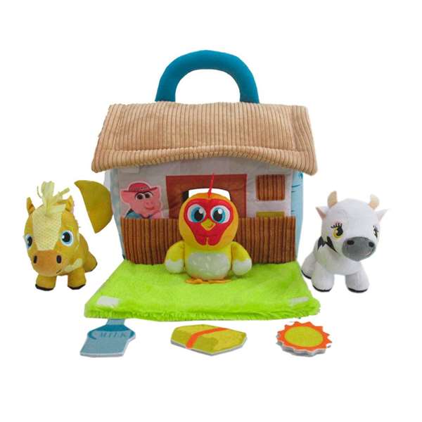 Bandai Mon premier Zenon Musical - Ferme d'éveil en peluche avec différentes textures et lumières - Mallette 22.5x25x21 cm Bandai Mon premier Zenon Musical - Ferme d'éveil en peluche avec différentes textures et lumières - Mallette 22.5x25x21 cm