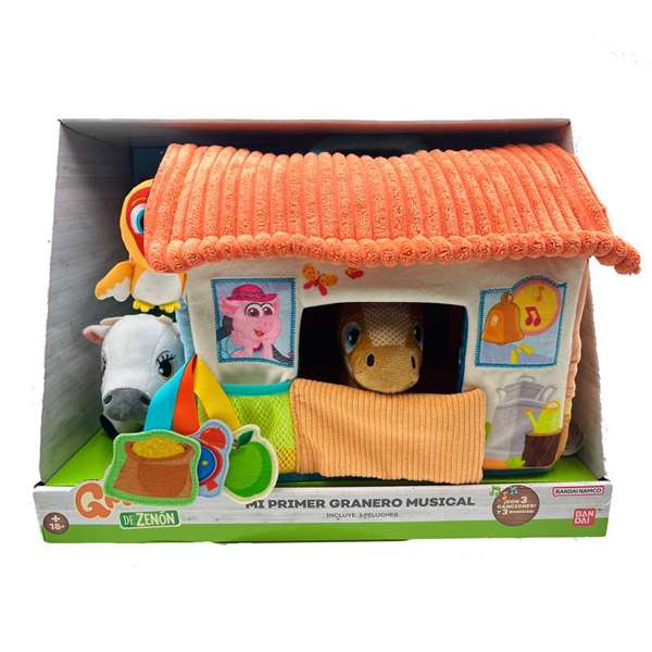 Bandai Mon premier Zenon Musical - Ferme d'éveil en peluche avec différentes textures et lumières - Mallette 22.5x25x21 cm Bandai Mon premier Zenon Musical - Ferme d'éveil en peluche avec différentes textures et lumières - Mallette 22.5x25x21 cm