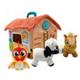 Bandai - Mi Primera Granja Zenon Musical - Mallette Peluche avec Vache Lola, Coq Bartolito et Cheval Percheron
