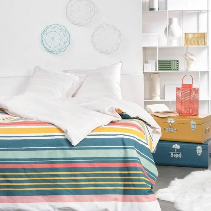 Today Parure de lit Sunshine Imprimé Rayé 2 personnes 220 x 240 cm Today Parure de lit Sunshine Imprimé Rayé 2 personnes 220 x 240 cm