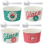 Saveur et Degustation Lot de 10 bols à glace avec cuillères en plastique