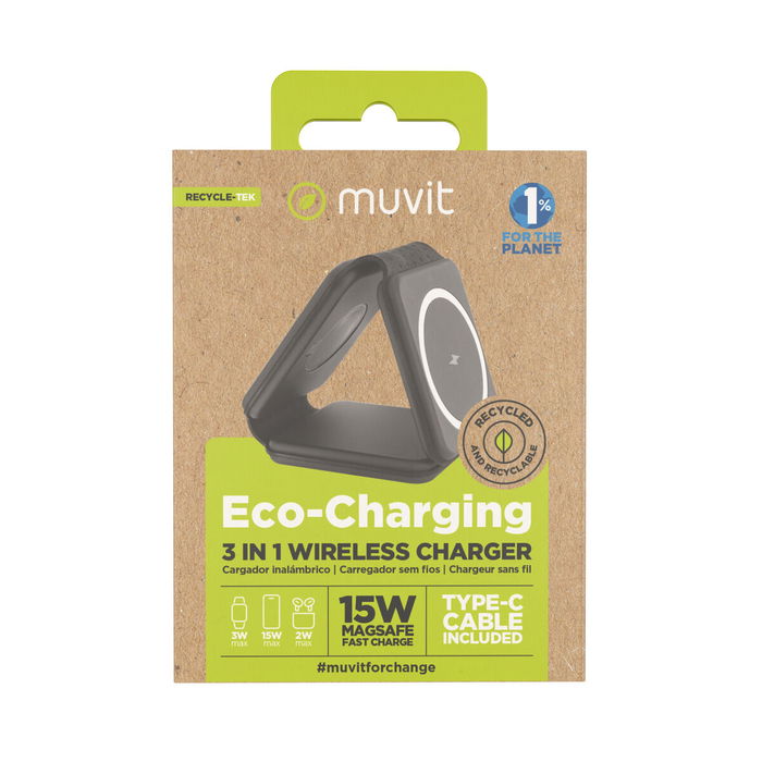 Chargeur sans fil Muvit for Change APH-WC101 Noir