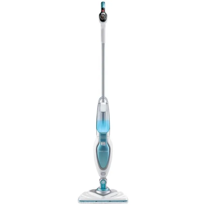 Black + Decker FSM1630-QS Balai vapeur avec tête Delta, 1600 W, débit réglable AUTOSELECT, élimine 99,9% des bactéries, 4 accessoires, blanc/bleu Black + Decker FSM1630-QS Balai vapeur avec tête Delta, 1600 W, débit réglable AUTOSELECT, élimine 99,9% des bactéries, 4 accessoires, blanc/bleu