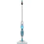 Black + Decker FSM1630-QS Balai vapeur avec tête Delta, 1600 W, débit réglable AUTOSELECT, élimine 99,9% des bactéries, 4 accessoires, blanc/bleu