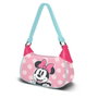 Minnie - Sac à main bandoulière fantaisie avec ruban en PVC et polyester, 1 compartiment à fermeture, dimensions 14.5x21.5x8 cm - Karactermania