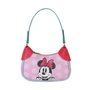 Minnie - Sac à main bandoulière fantaisie avec ruban en PVC et polyester, 1 compartiment à fermeture, dimensions 14.5x21.5x8 cm - Karactermania