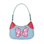 Minnie - Sac à main bandoulière fantaisie avec ruban en PVC et polyester, 1 compartiment à fermeture, dimensions 14.5x21.5x8 cm - Karactermania