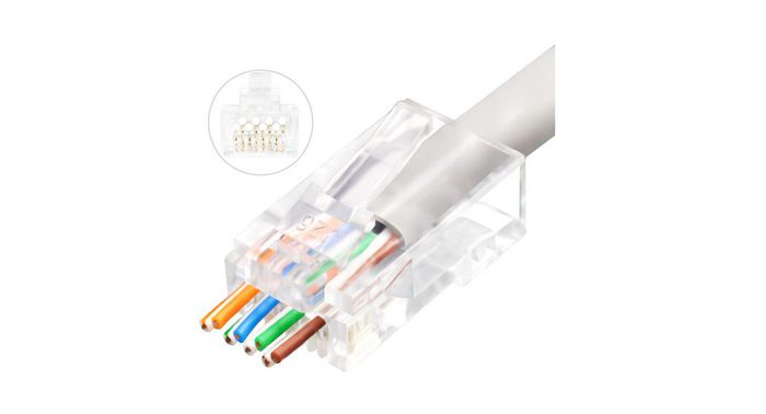 MicroConnect Connecteur modulaire non blindé EZ, fiche RJ-45, 8P8C, CAT6, 50 pièces MicroConnect Connecteur modulaire non blindé EZ, fiche RJ-45, 8P8C, CAT6, 50 pièces