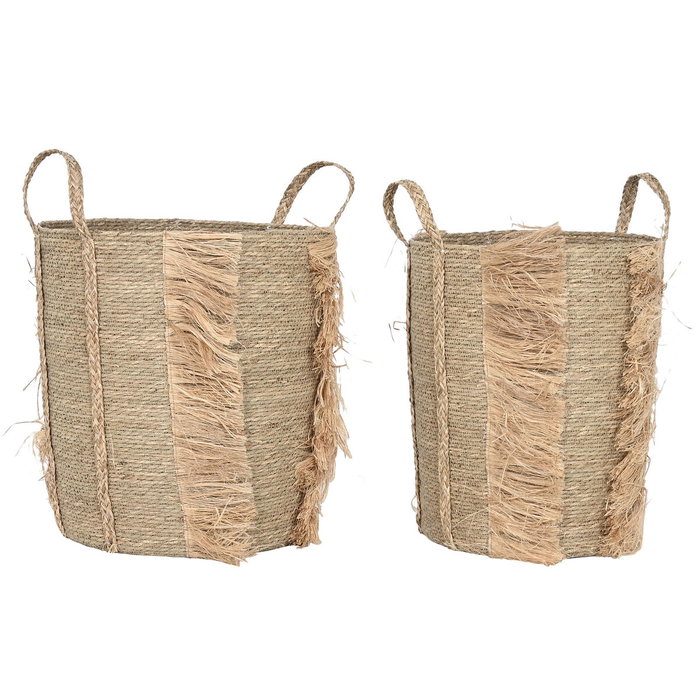 Set de basket Home ESPRIT Naturel Herbier marin (2 Pièces) Set de basket Home ESPRIT Naturel Herbier marin (2 Pièces)