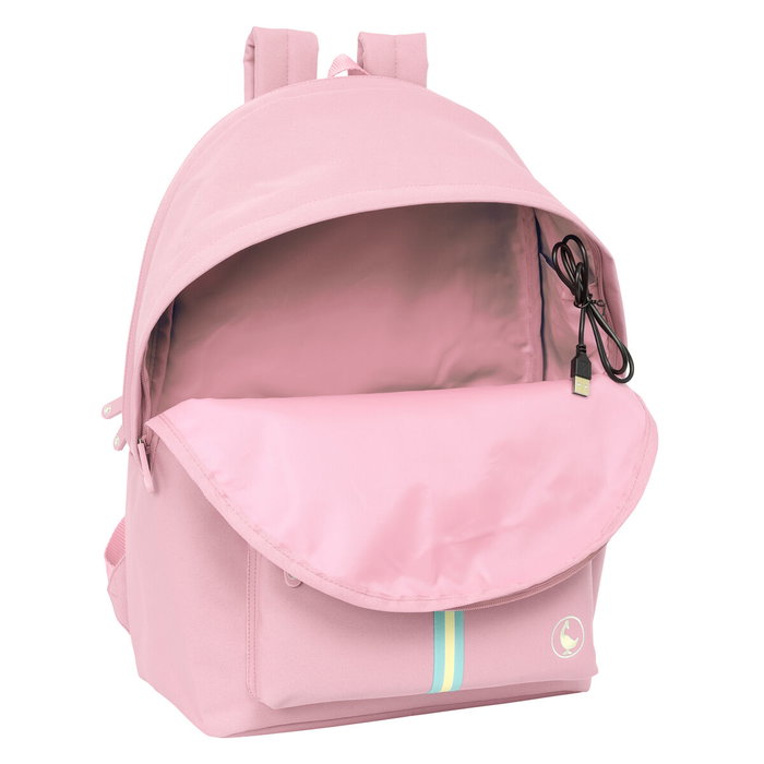 Sac à Dos pour Portable et Tablette avec Sortie USB El Ganso Basics Rose