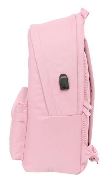 El Ganso Basics Sac à dos double pour ordinateur portable 15.6" avec port USB, rose, 31x44x18 cm