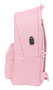 El Ganso Basics Sac à dos double pour ordinateur portable 15.6" avec port USB, rose, 31x44x18 cm