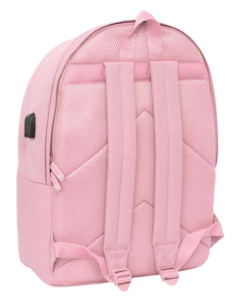 El Ganso Basics Sac à dos double pour ordinateur portable 15.6" avec port USB, rose, 31x44x18 cm