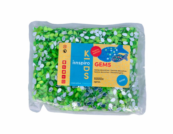 Innspiro Gemas acryliques goutte jaune fluor 5x8mm 5000u. Innspiro Gemas acryliques goutte jaune fluor 5x8mm 5000u.