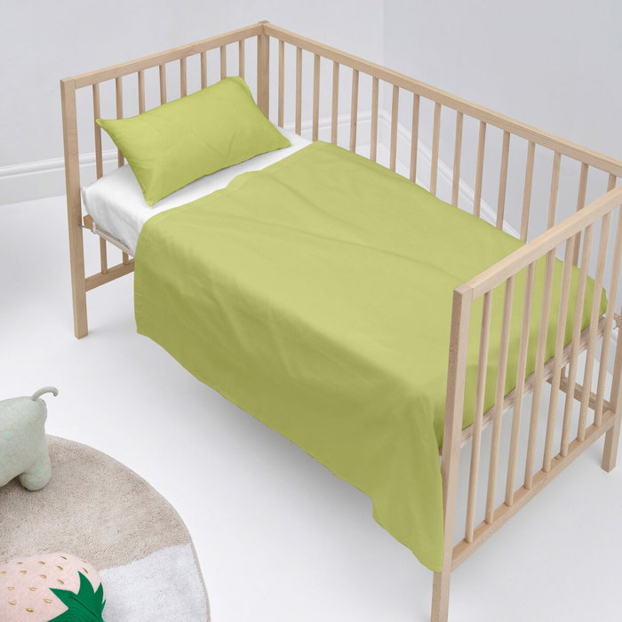 Jeu de draps pour berceau HappyFriday BASIC KIDS Vert Lit de bébé Jeu de draps pour berceau HappyFriday BASIC KIDS Vert Lit de bébé