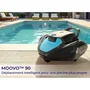 GRE Moovo TM 90 - Robot nettoyeur de piscine à batterie pour piscines hors-sol jusqu'à 9 m / 80 m² - Autonomie 90 min - Réservoir 2 L