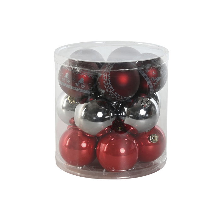 Boules de Noël Home ESPRIT Rouge Argenté Polyéthylène 21,5 x 21,5 x 22,5 cm (15 Pièces) Boules de Noël Home ESPRIT Rouge Argenté Polyéthylène 21,5 x 21,5 x 22,5 cm (15 Pièces)