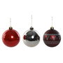 Boules de Noël Home ESPRIT Rouge Argenté Polyéthylène 21,5 x 21,5 x 22,5 cm (15 Pièces)