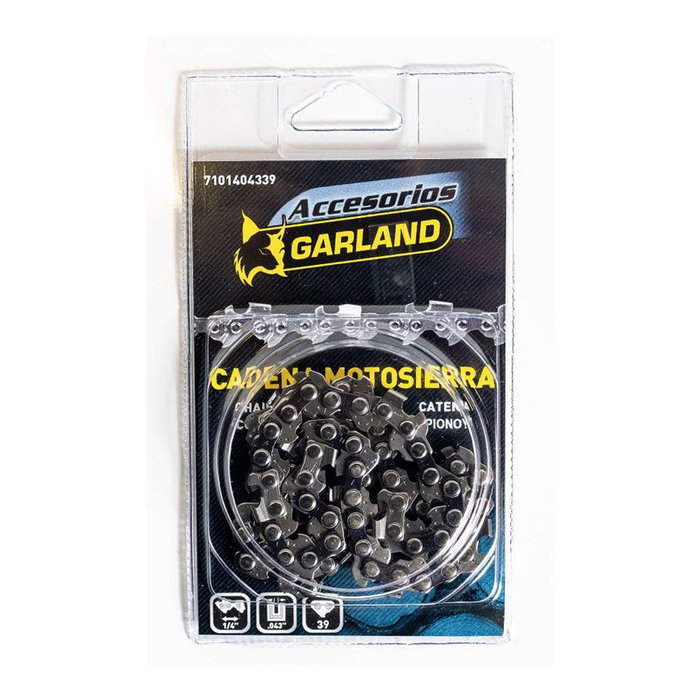 Garland Chaîne de tronçonneuse 39 maillons, ¼ pulg, 0,043 pulg Garland Chaîne de tronçonneuse 39 maillons, ¼ pulg, 0,043 pulg