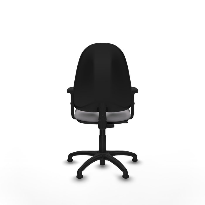 Chaise Algarra Contact permament de base Cuir écologique Gris Structure polyamide noire Accoudoir 2D Sans appui-tête Patins de chaises