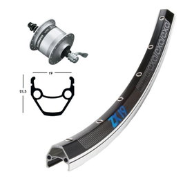 Exal Roue avant 28 x 1.75 avec moyeu dynamo Shimano