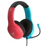 Turtle Beach Casque Gaming Filaire TBS-8002-25 Airlite Fit Officiel Nintendo Switch - Design Léger Circum-Aural 40mm - Bleu Fluo et Rouge