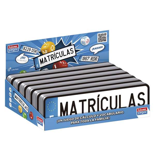 Falomir Jeu de Société Plaques d'Immatriculation - Testez Votre Agilité Mentale avec des Plaques - Jeu en Espagnol - 5 Ans et Plus Falomir Jeu de Société Plaques d'Immatriculation - Testez Votre Agilité Mentale avec des Plaques - Jeu en Espagnol - 5 Ans et Plus