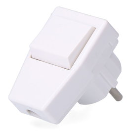 F-Line 1 prises Fiche Schuko avec Interrupteur Blanc 10A 250V 40x65x62mm