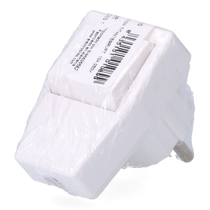 F-Line 1 prises Fiche Schuko avec Interrupteur Blanc 10A 250V 40x65x62mm F-Line 1 prises Fiche Schuko avec Interrupteur Blanc 10A 250V 40x65x62mm
