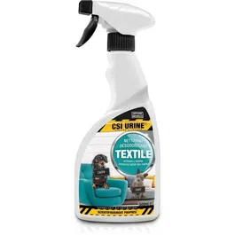 CSI URINE Nettoyant désodorisant textile pour odeurs d'urine d'animaux 500 ml - Élimine les odeurs, digère les taches, pro-bactéries et enzymes naturelles