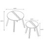 Home Deco Factory Jeu de 2 Tables Gigognes Rondes Bicolores