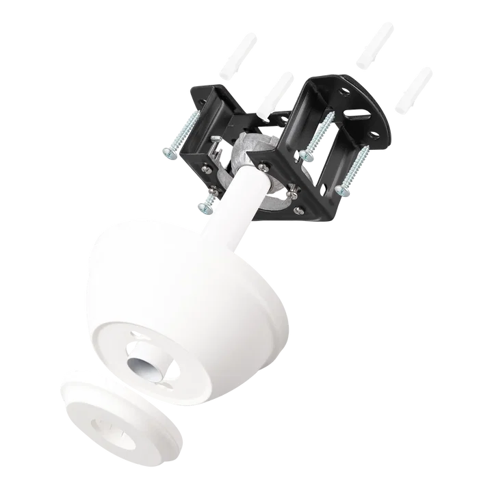 Ventilateur DC Blanc 59W 107cm 4 Pales Déployables avec Lumière LED 3 Températures (3000-4000-6000K) 6980lm, Fonction Été-Hiver, Intensité Réglable, Télécommande Incluse